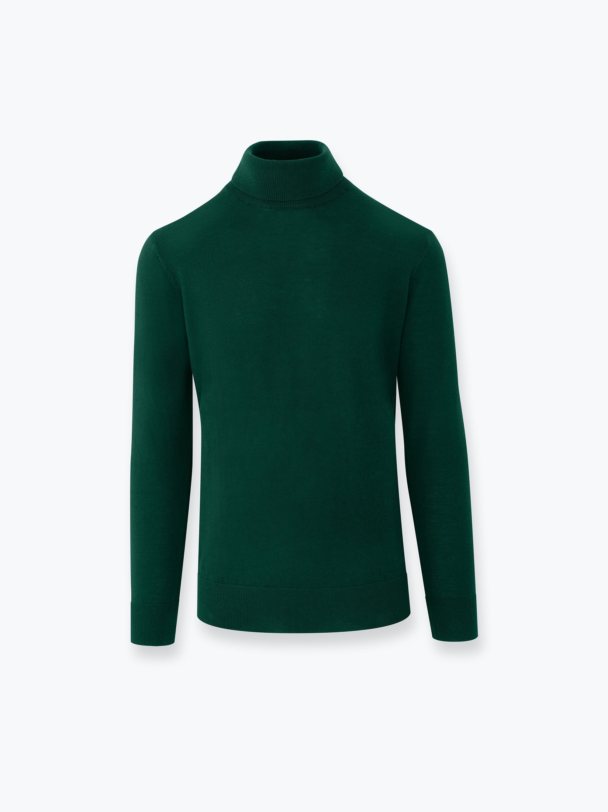 Zielone golf z wełny merino męski