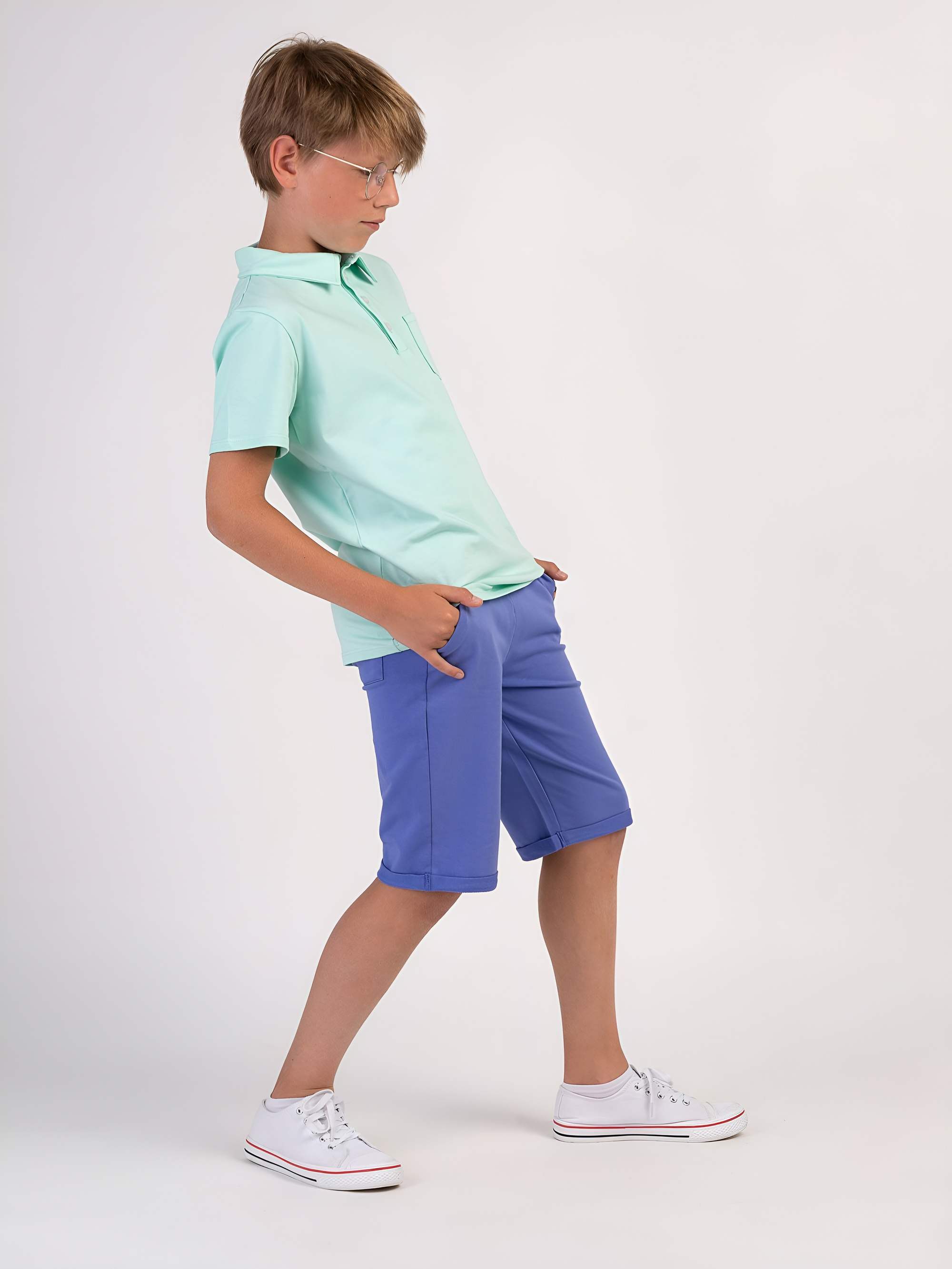 Barwinkowe spodenki Junior