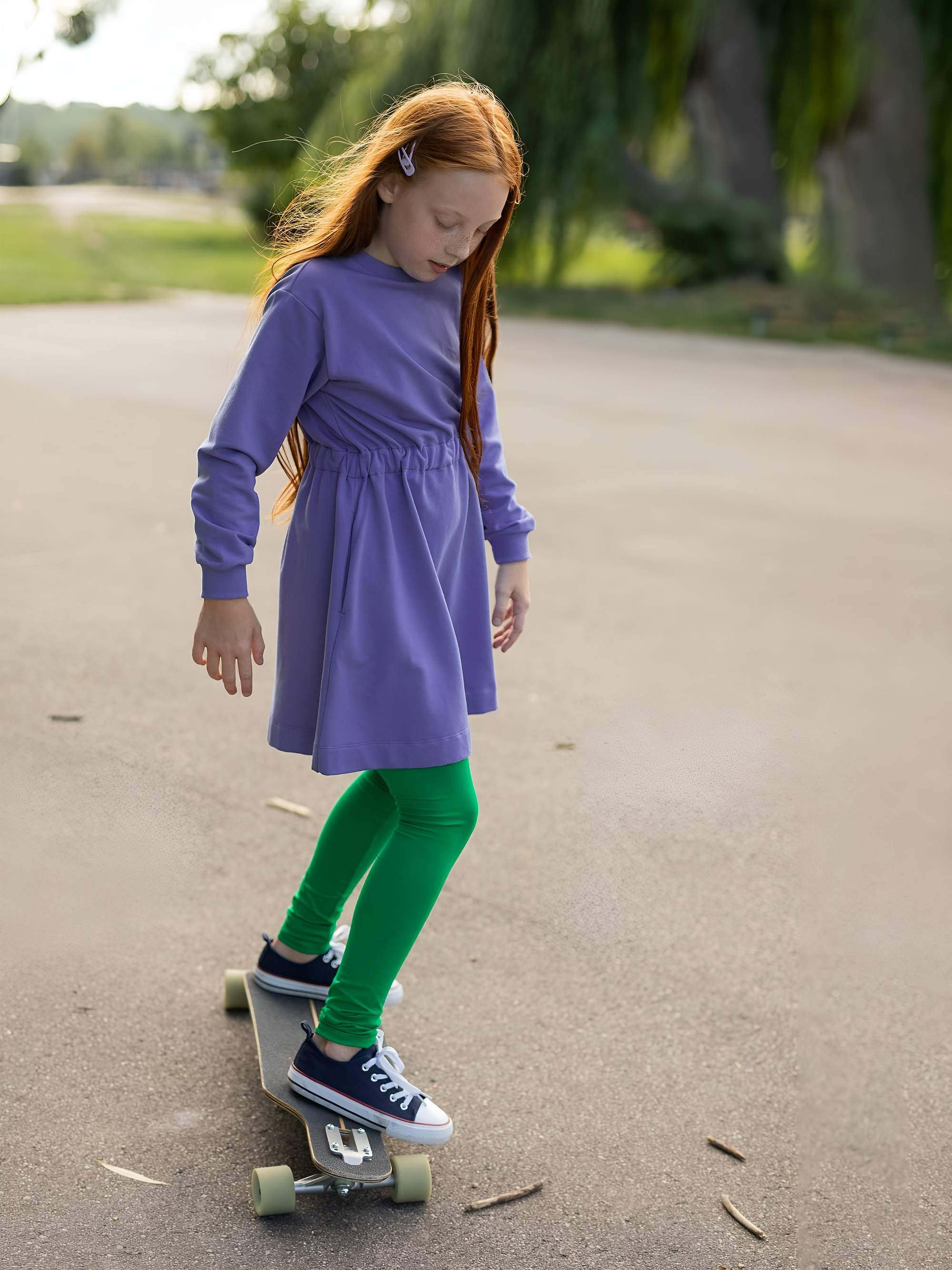 Zielone legginsy