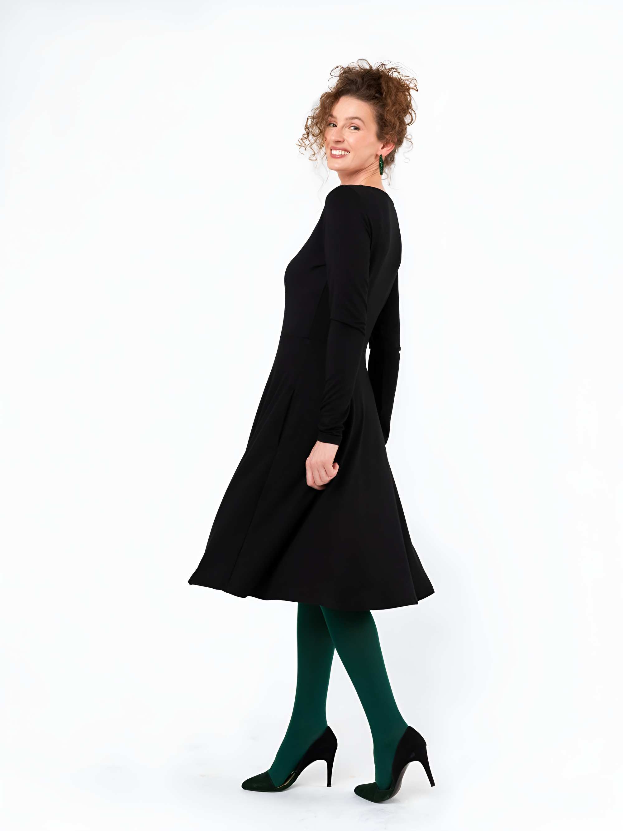 Black long sleeve dress Women
