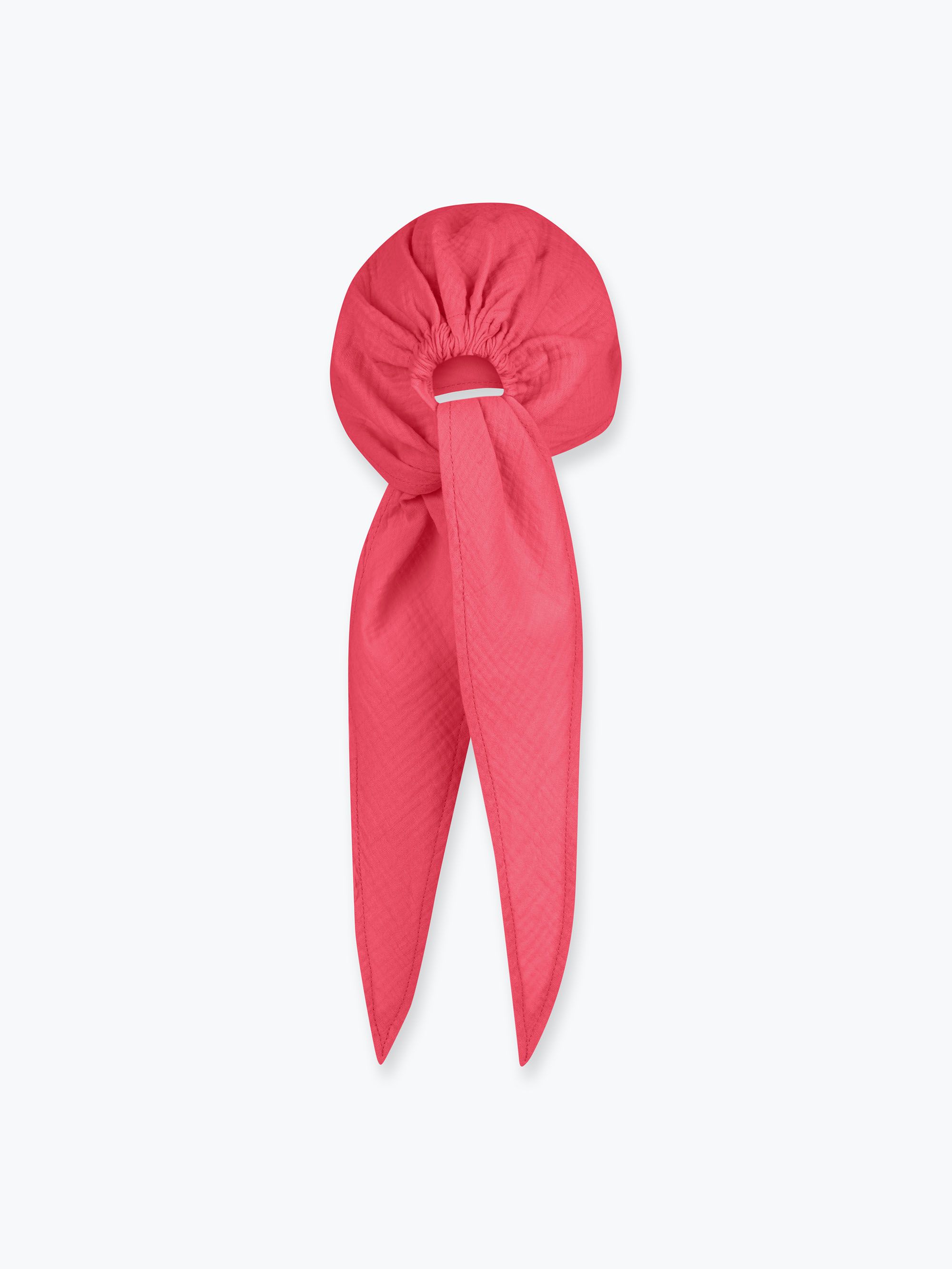 Koralowa bandana muślinowa