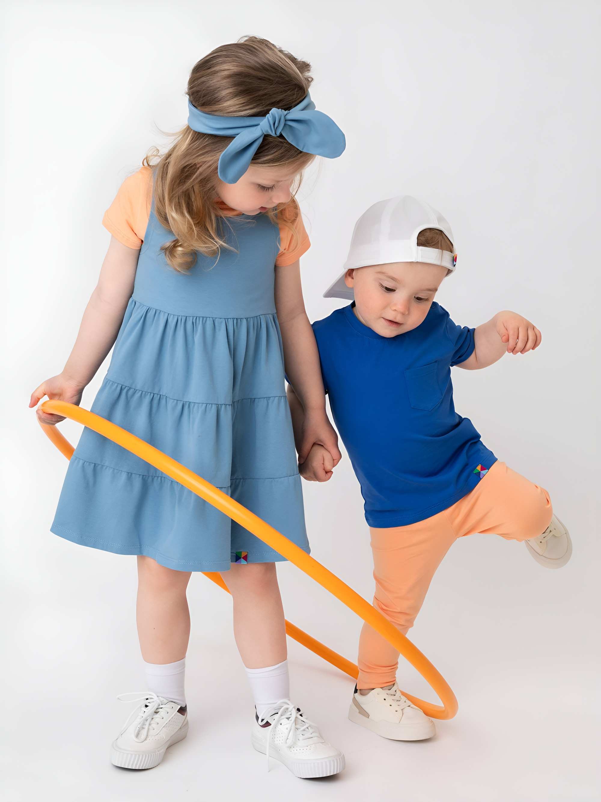 Sky blue sleeveless dress