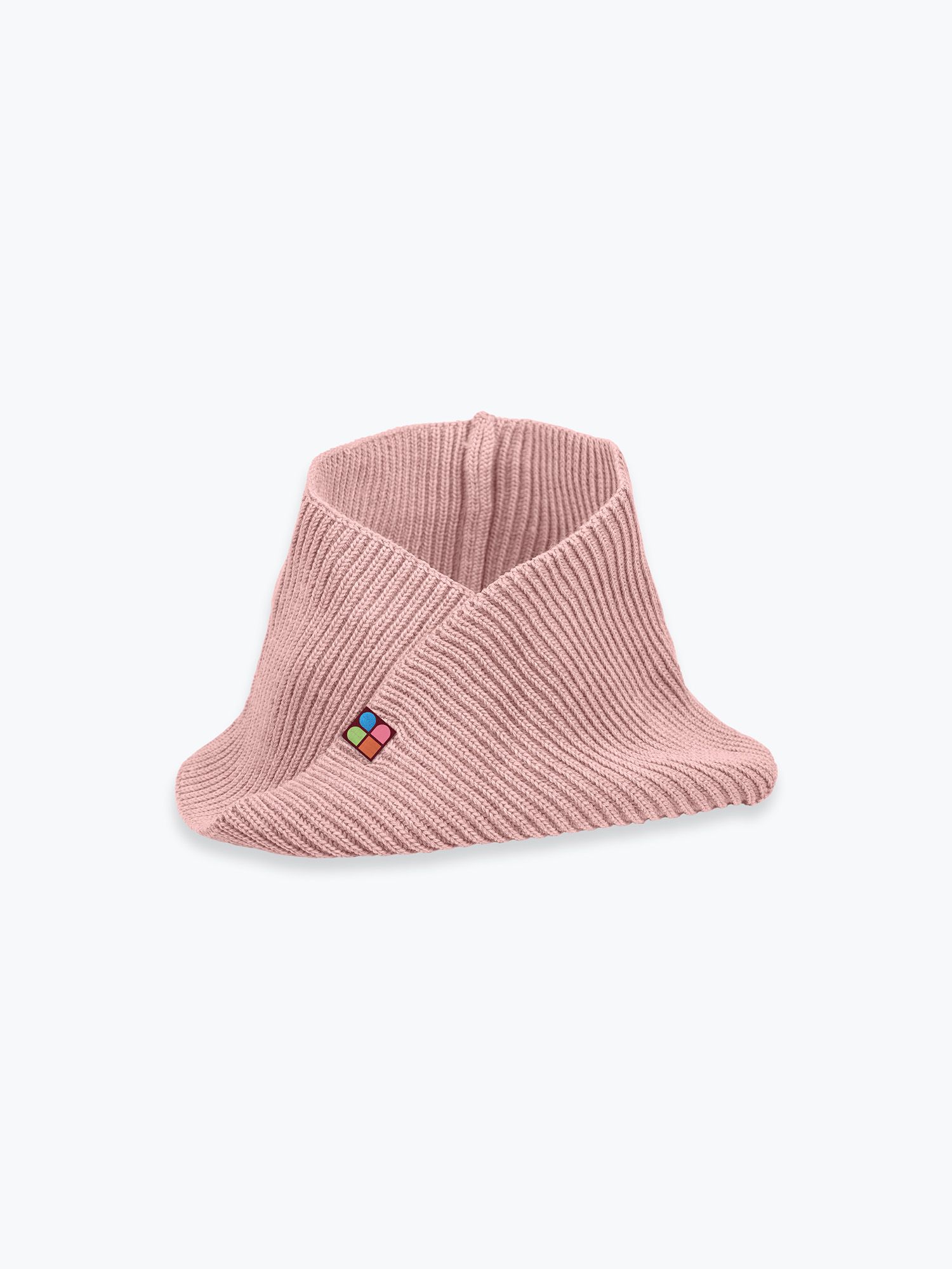 Powder pink merino wool neck warmer kids