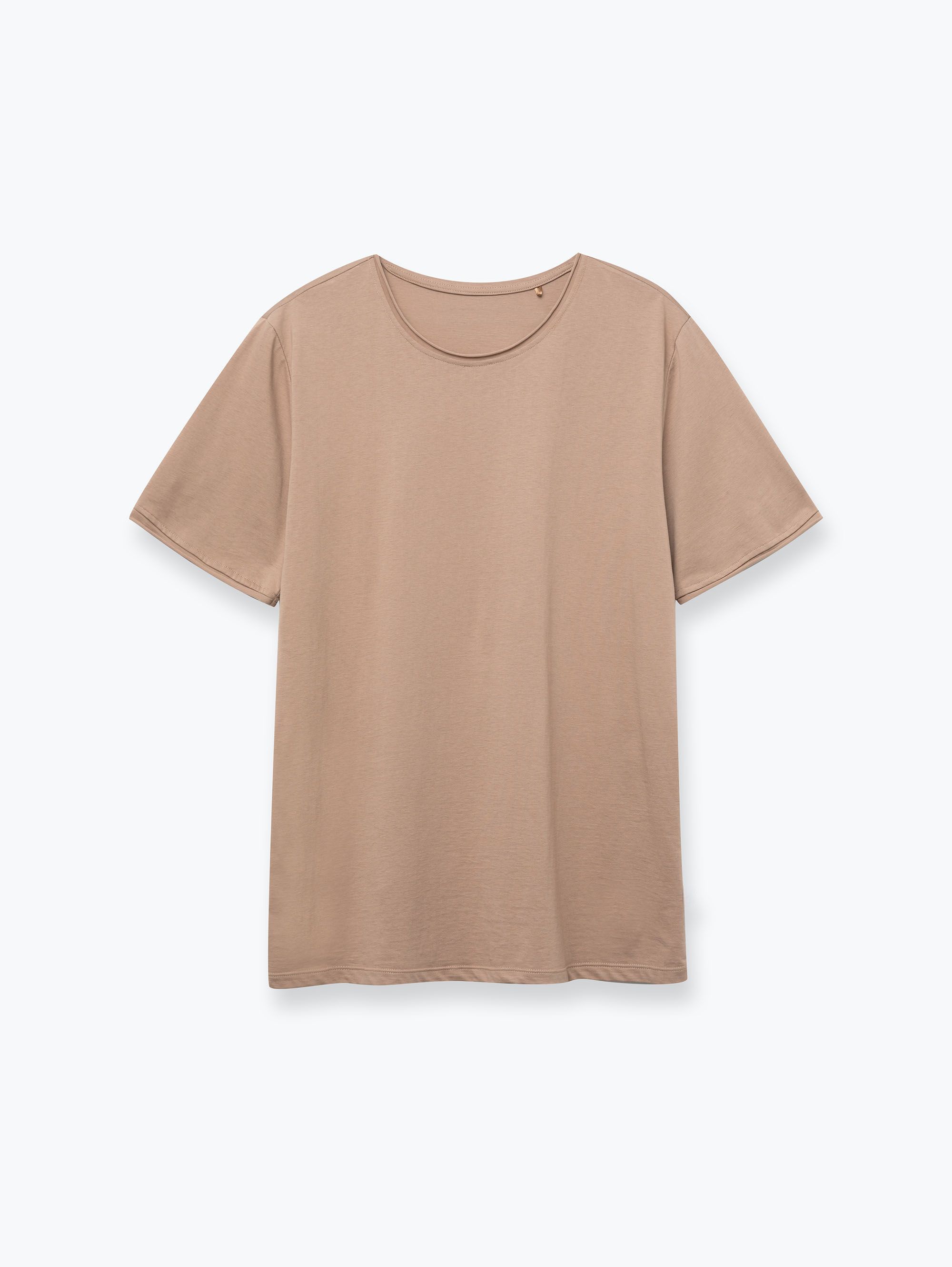Mocha mousse T-shirt z cienkiej dzianiny męski