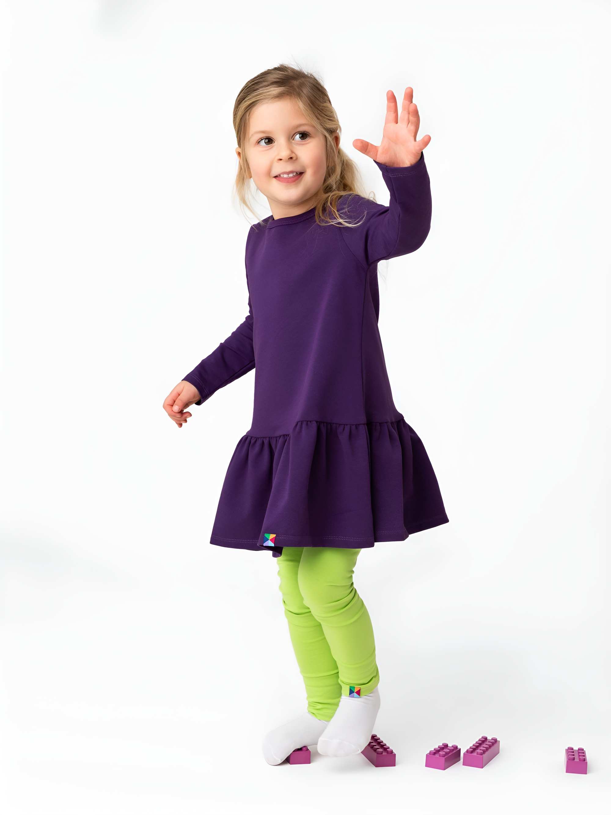 Limonkowe legginsy