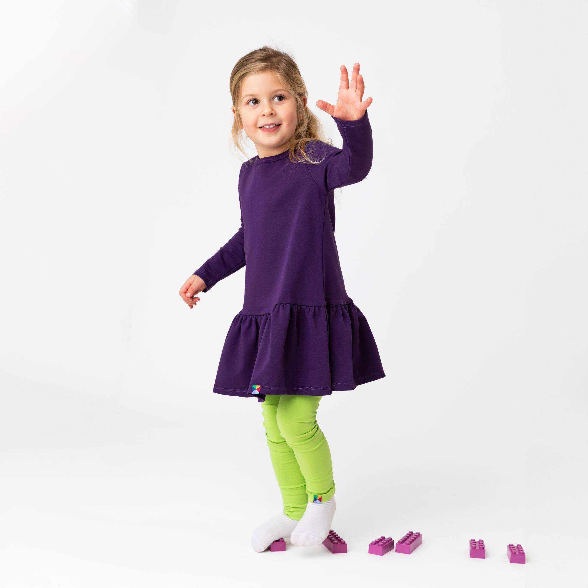 Limonkowe legginsy