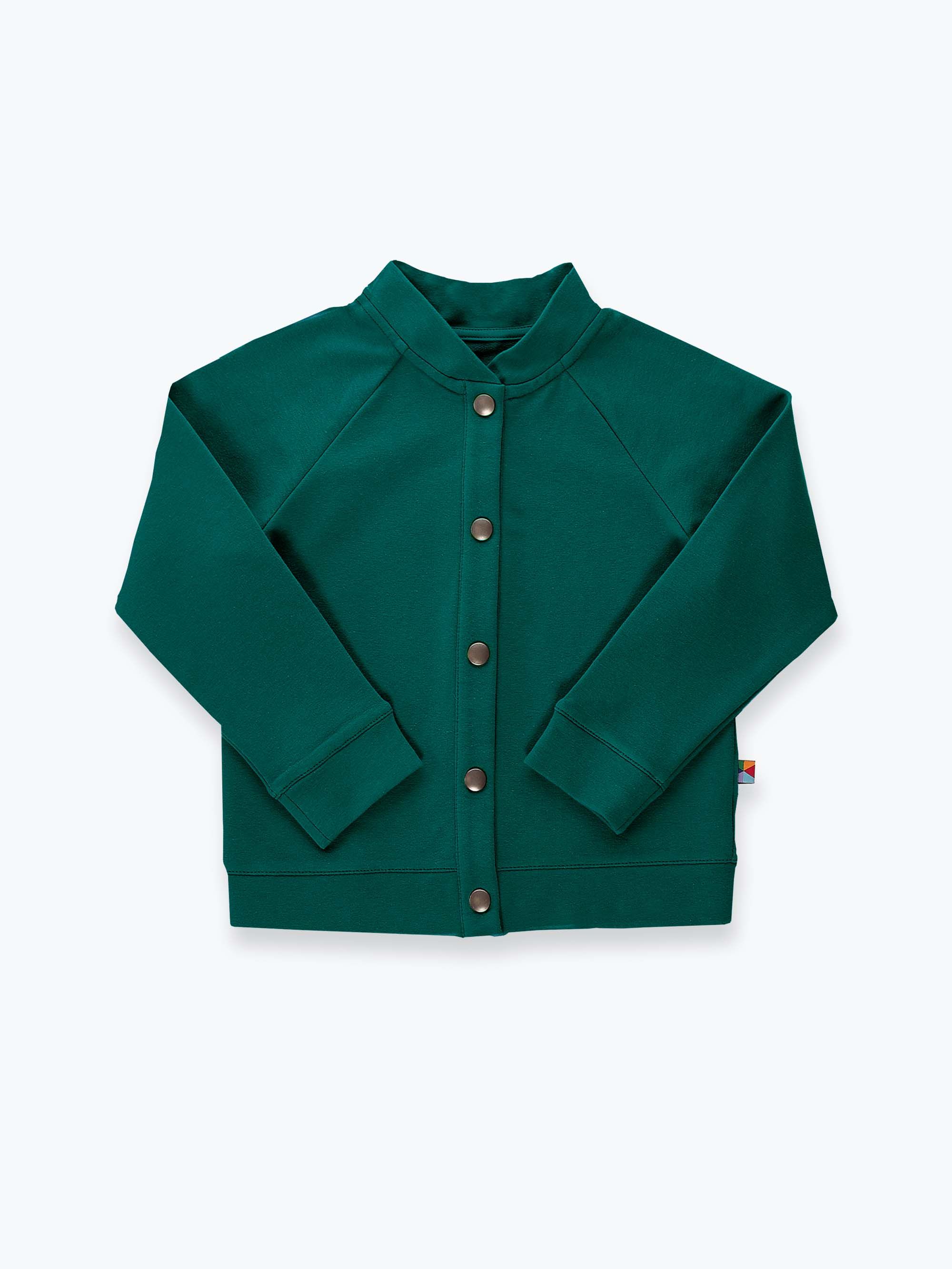 Butelkowozielona bluza bomber