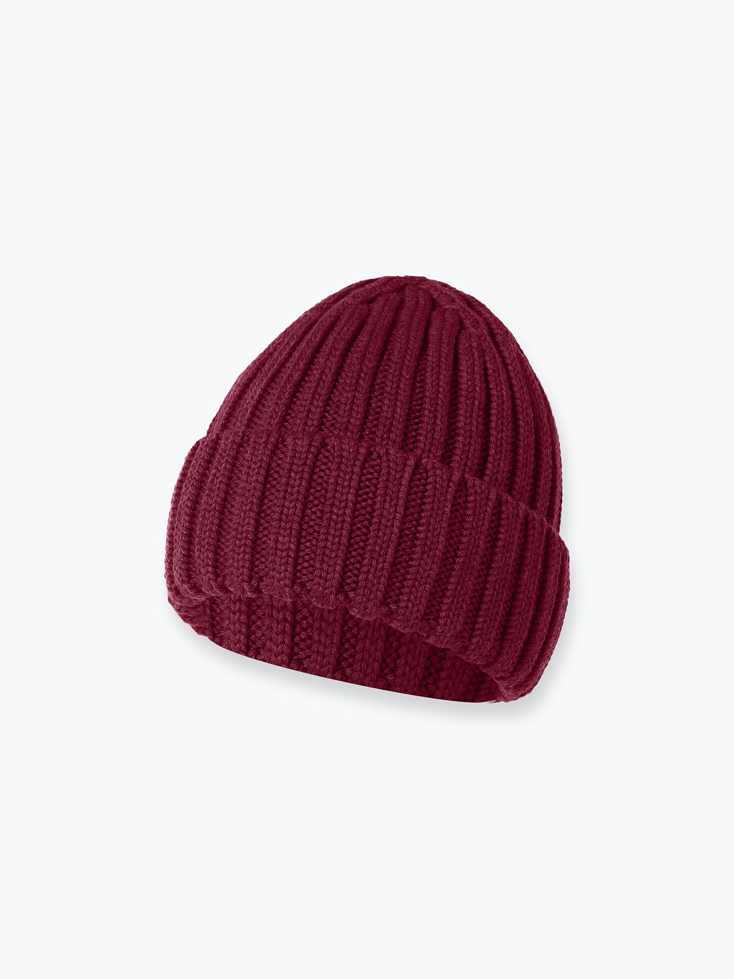 Burgundy Chunky Merino Wool Beanie