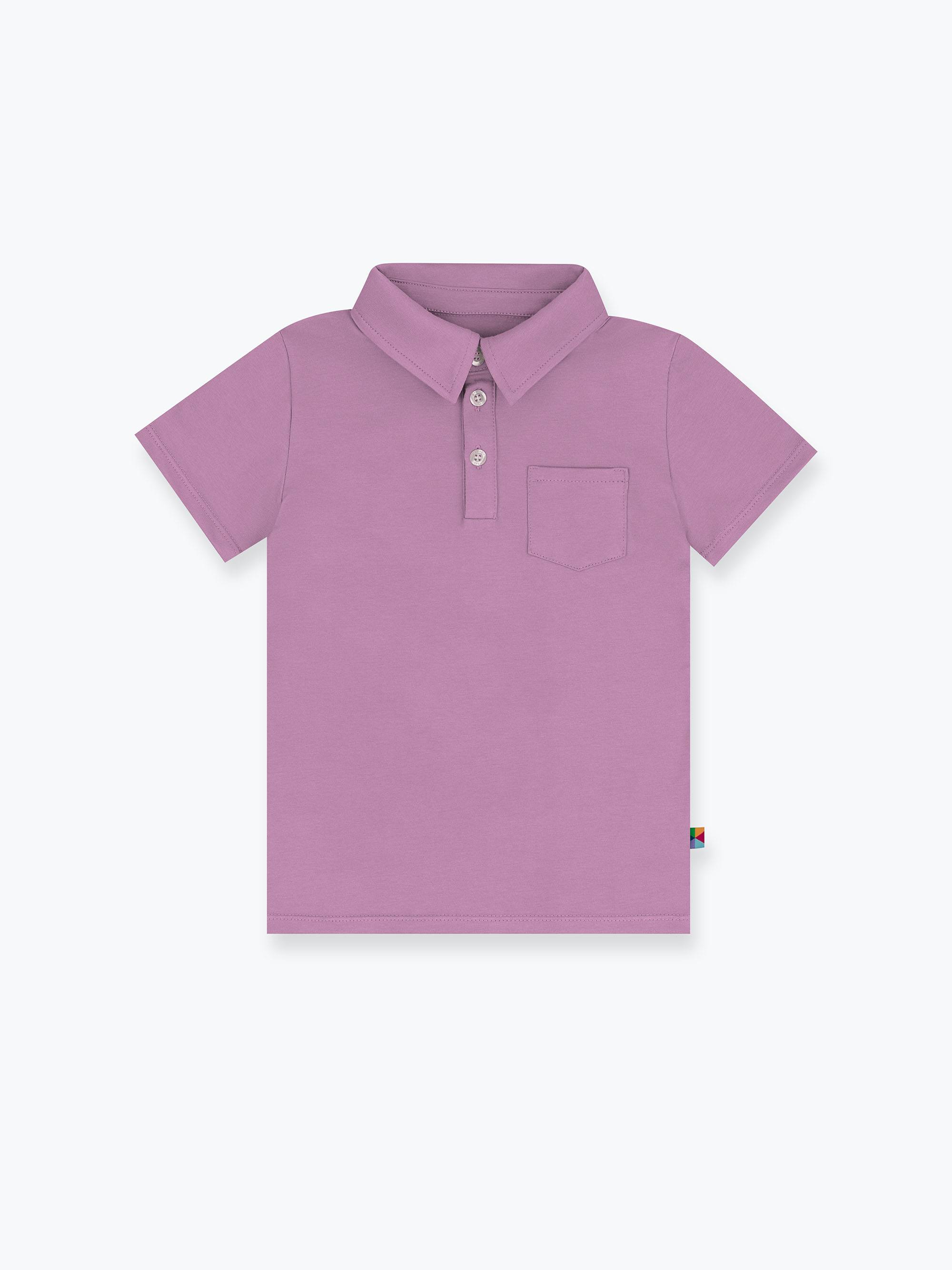 Jasnofioletowa koszulka polo