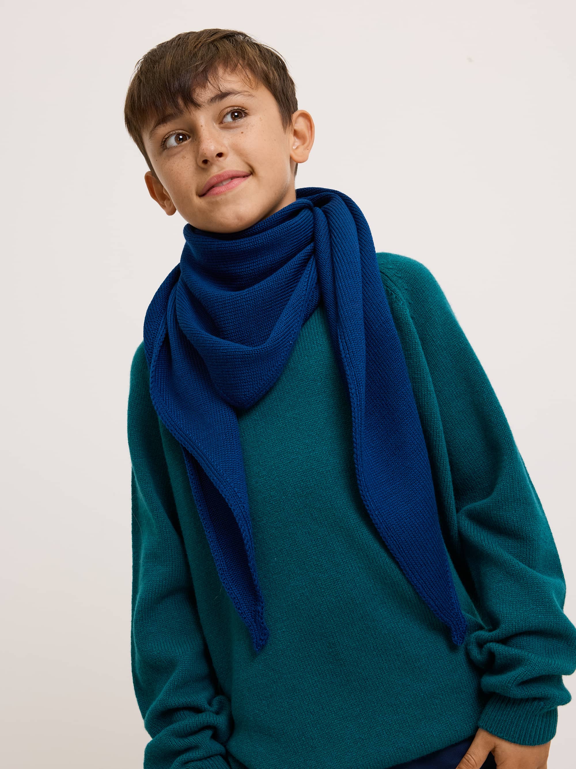 Navy blue Merino Wool Scarf