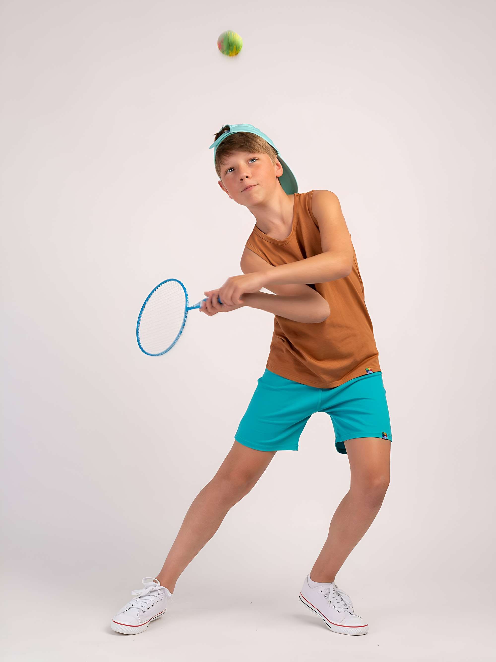 Turkusowe spodenki cienkie Junior