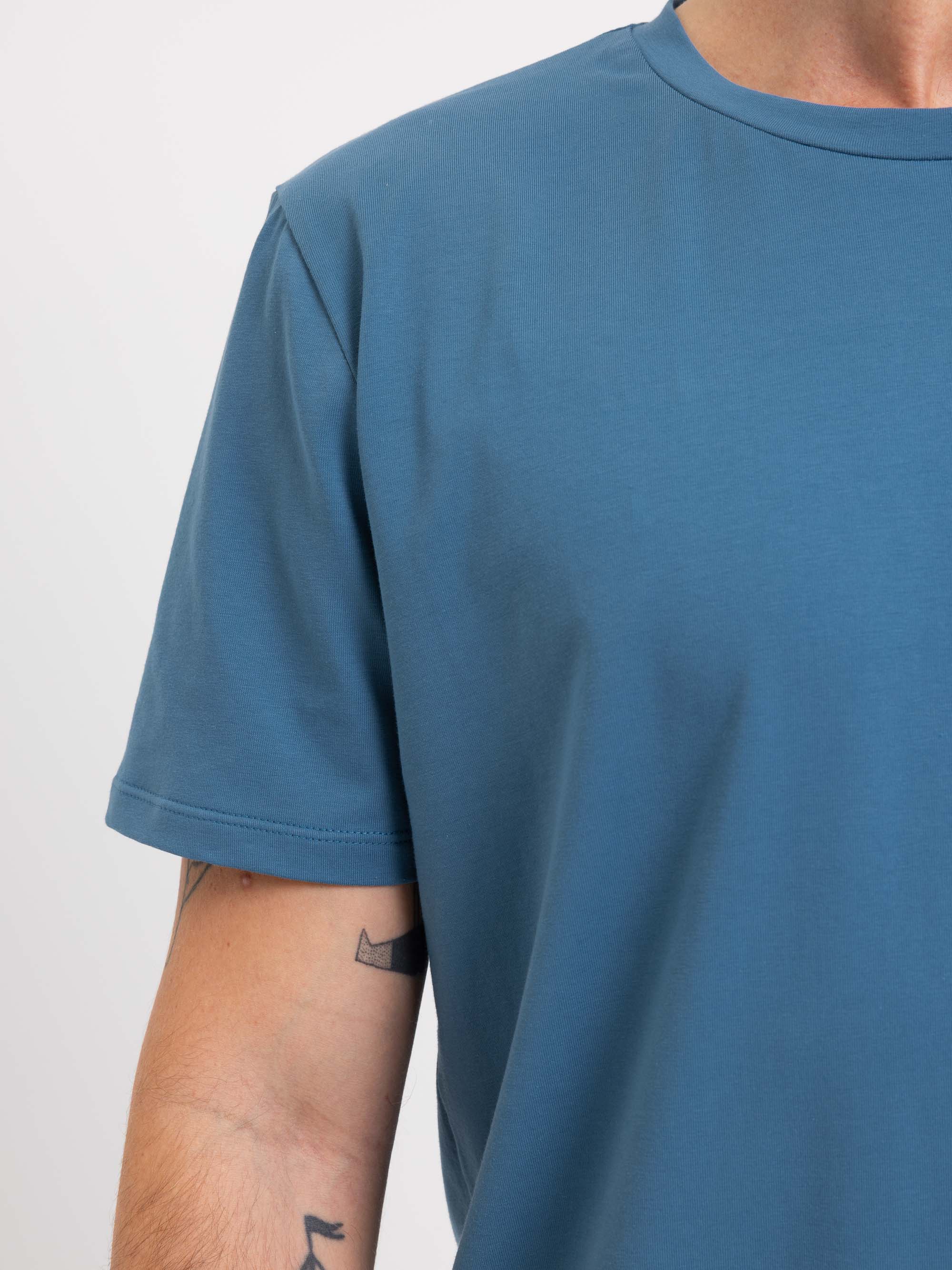 Dark blue Ribbed T-shirt Men