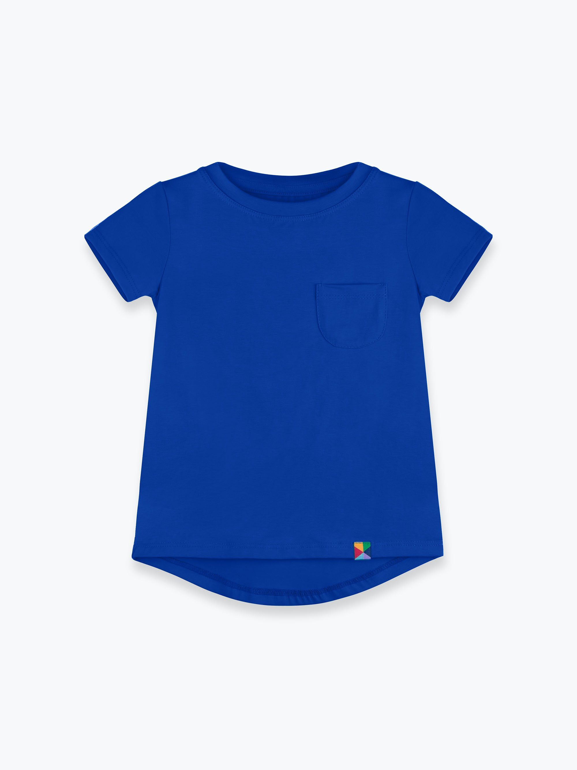 Niebieski T-shirt z kieszonką