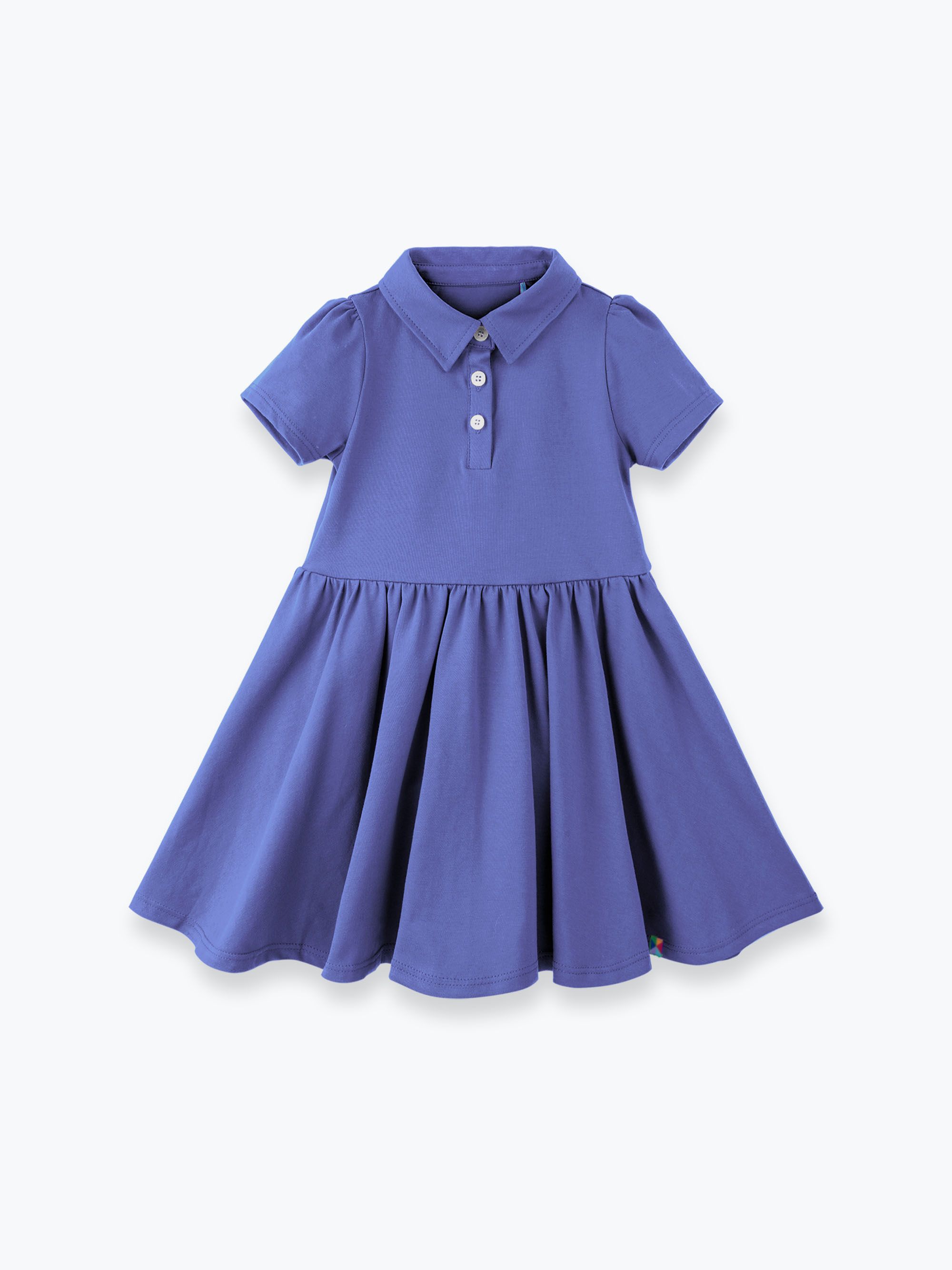 Barwinkowa sukienka polo