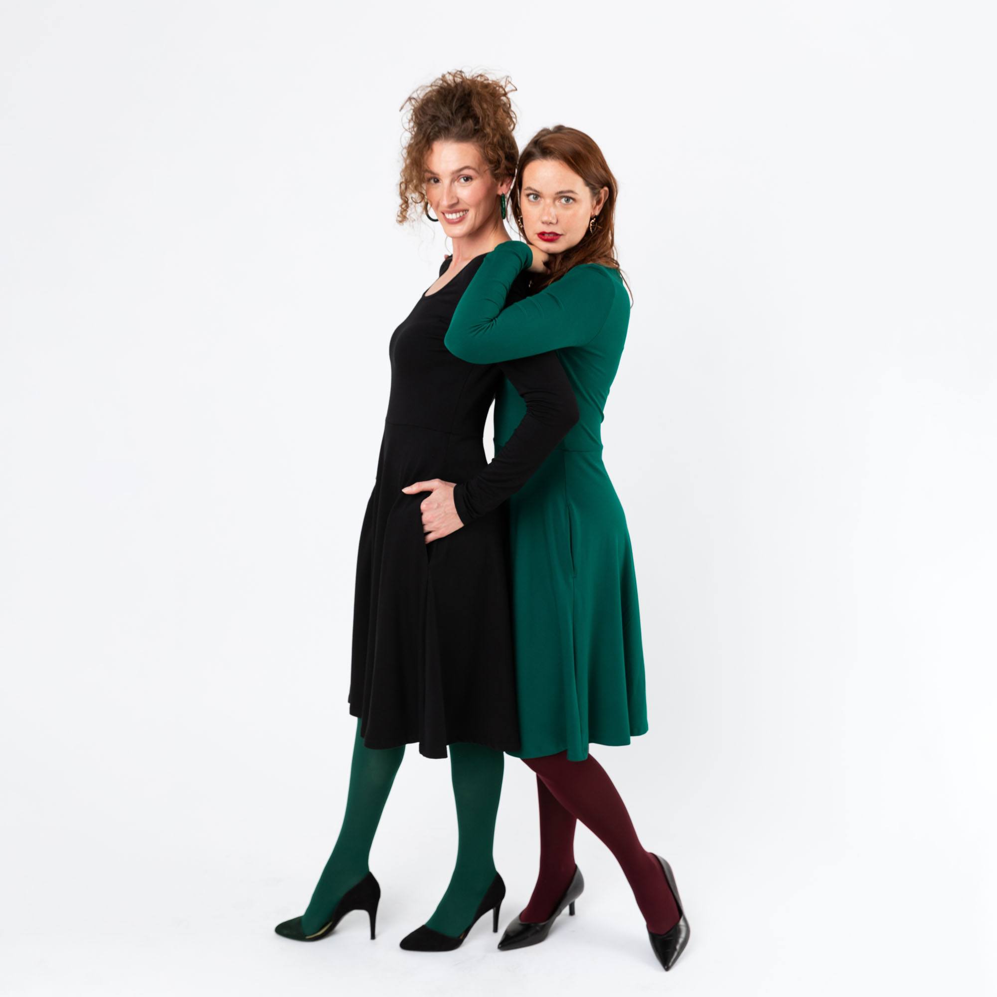 Black long sleeve dress Women
