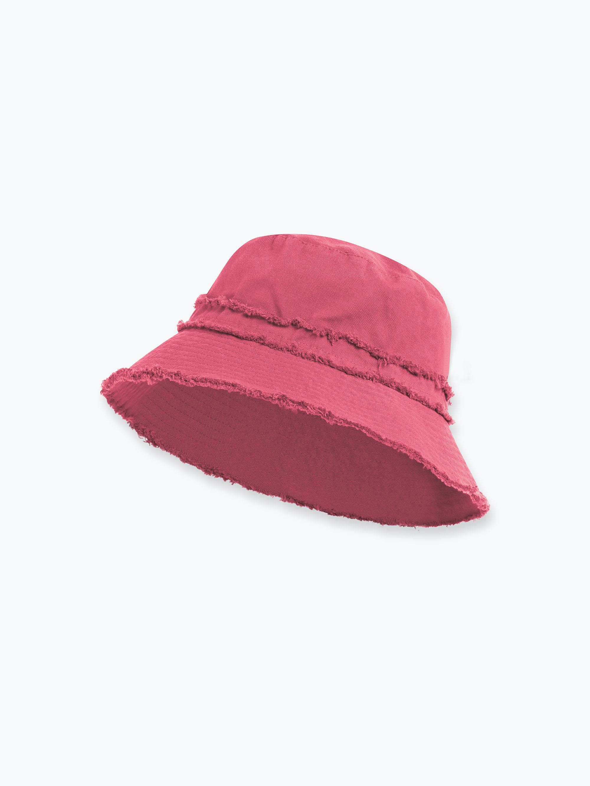 Jasnomalinowy kapelusz bucket z grubszej tkaniny