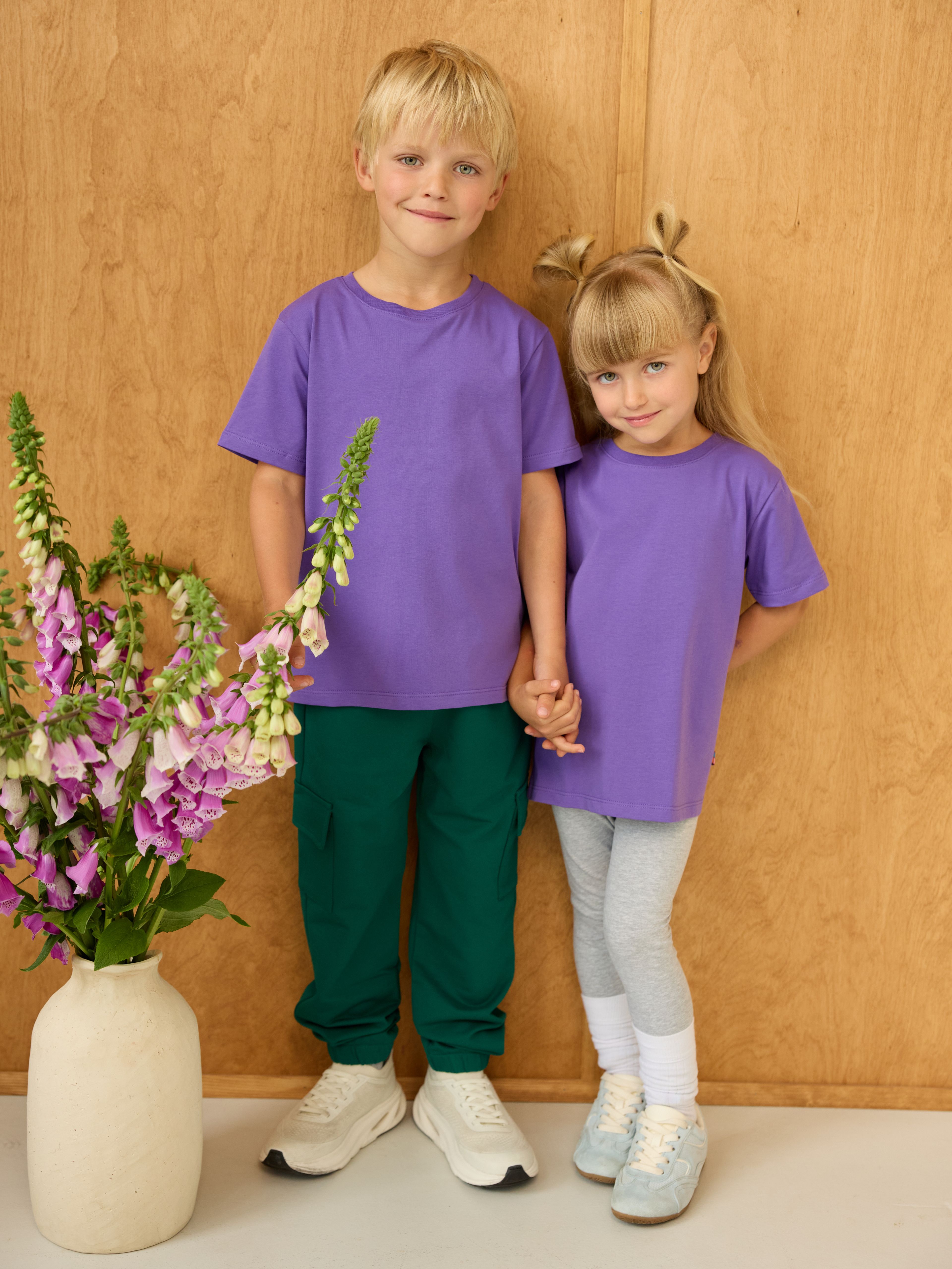 Violet Ribbed Trim T-Shirt Junior
