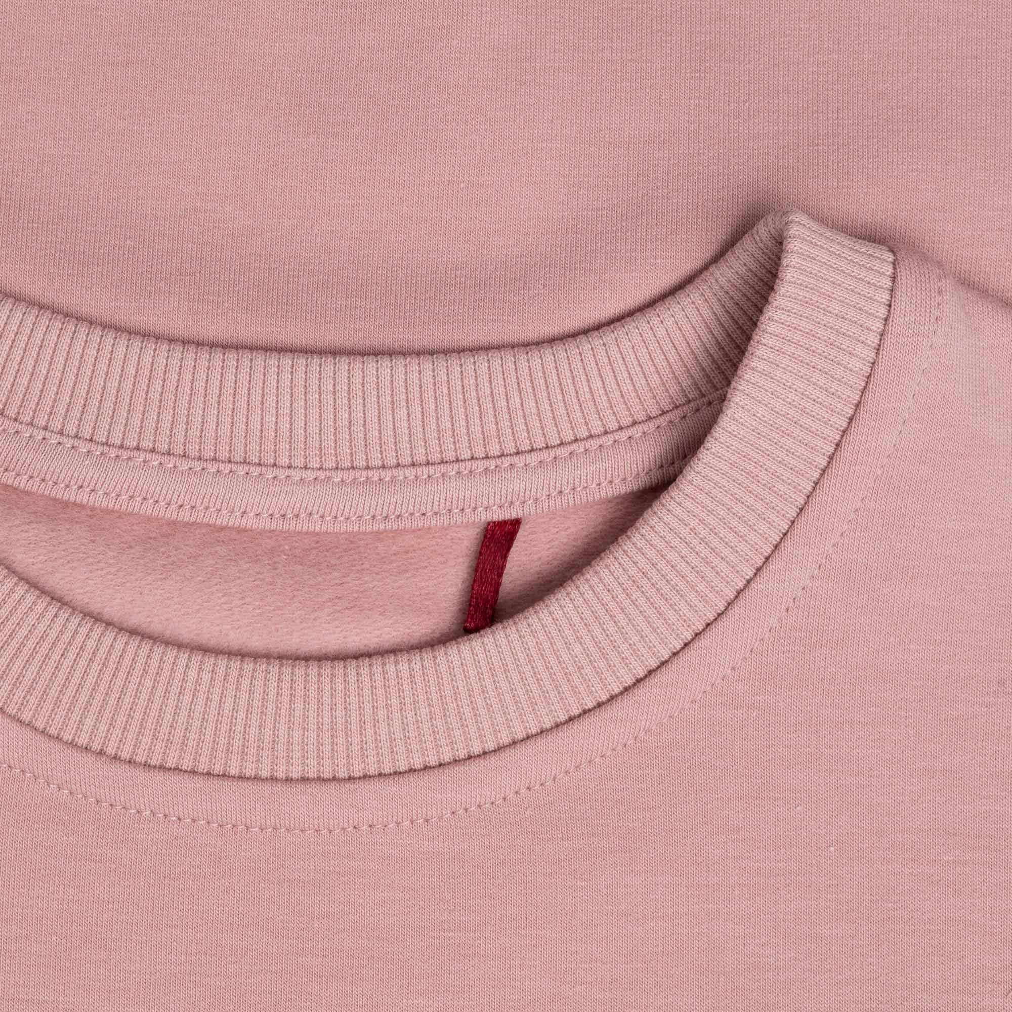 Pudroworóżowa bluza dresowa z meszkiem Junior