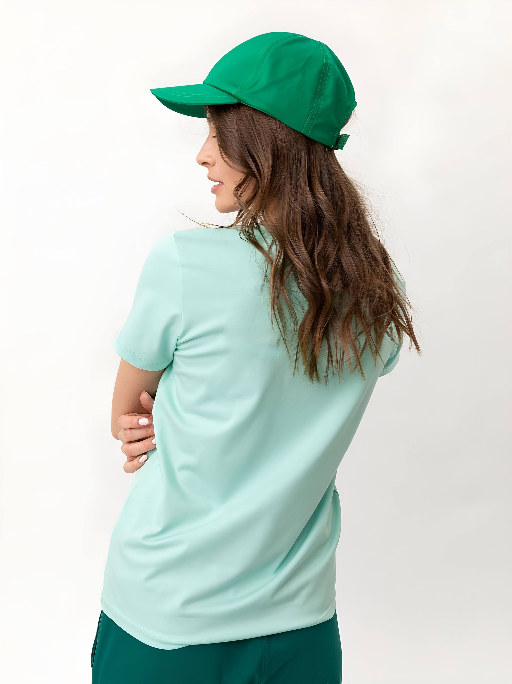 Miętowy t-shirt damski