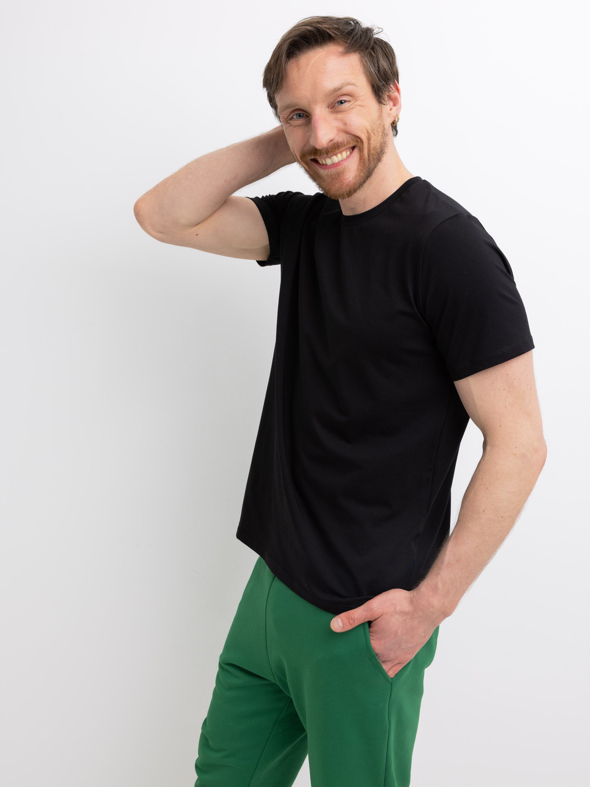 Czarny T-shirt męski