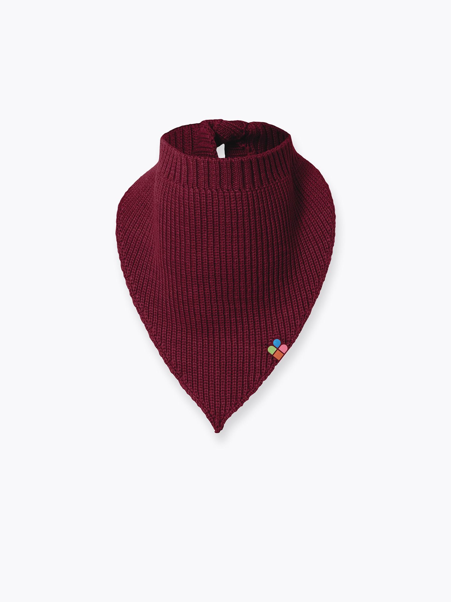 Bordowa chustka merino z wiązaniem niemowlęca